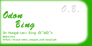 odon bing business card